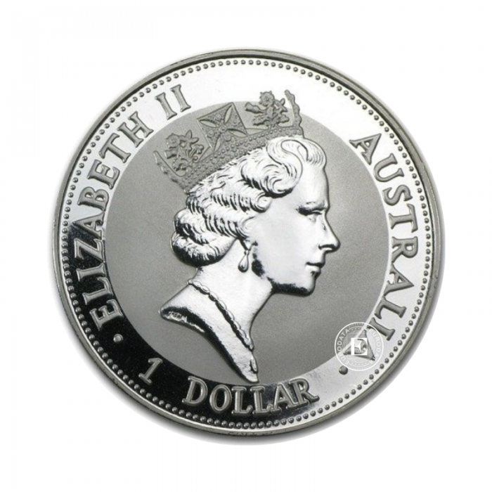 1 oz (31.10 g) silver coin Kookaburra, Australia 1990